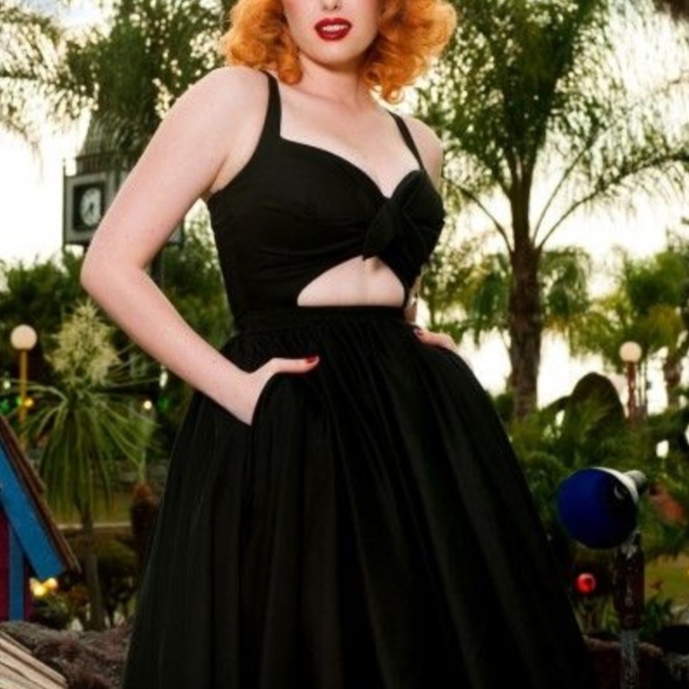 Elegant Black Cutout Dress